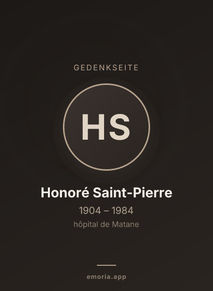 Gedenkportrait von Honoré Saint-Pierre