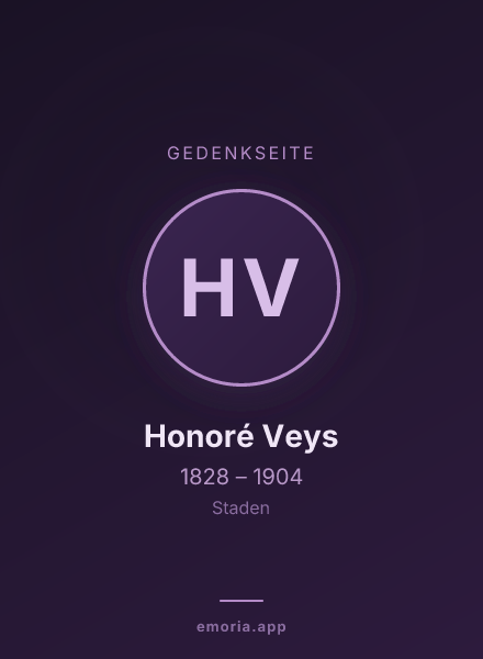 Gedenkportrait von Honoré Veys