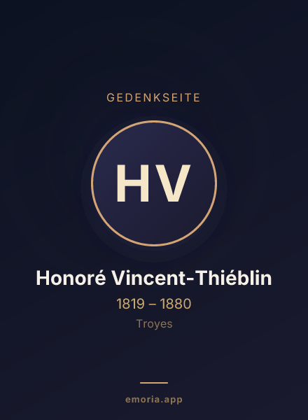 Gedenkportrait von Honoré Vincent-Thiéblin
