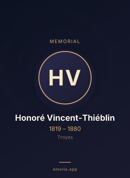 Memorial portrait of Honoré Vincent-Thiéblin