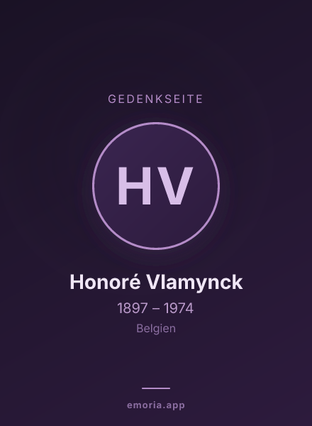 Gedenkportrait von Honoré Vlamynck