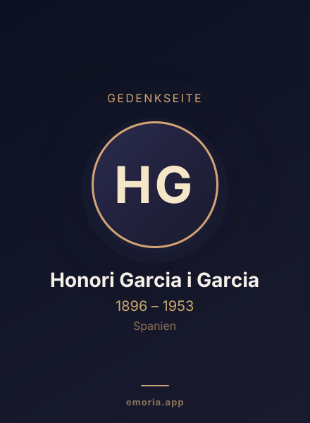 Gedenkportrait von Honori Garcia i Garcia