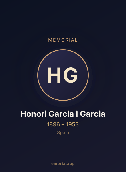 Memorial portrait of Honori Garcia i Garcia