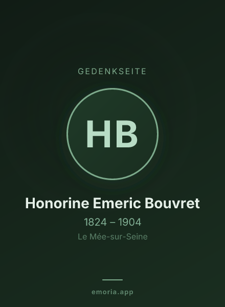 Gedenkportrait von Honorine Emeric Bouvret