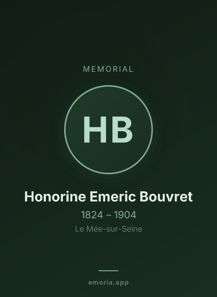 Memorial portrait of Honorine Emeric Bouvret