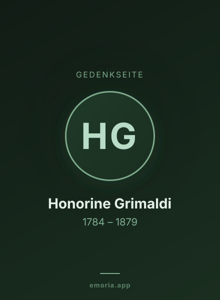 Gedenkportrait von Honorine Grimaldi