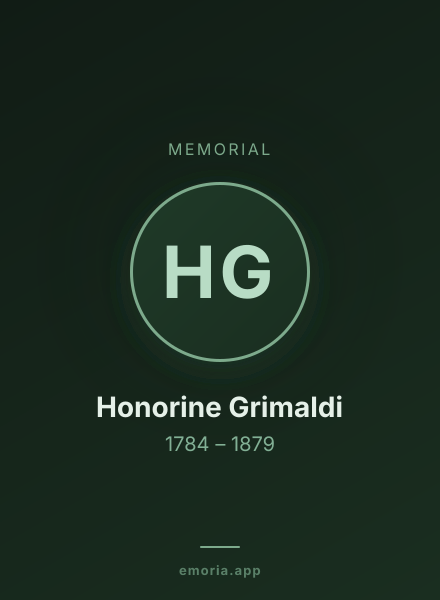 Memorial portrait of Honorine Grimaldi