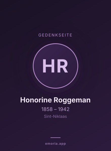 Gedenkportrait von Honorine Roggeman