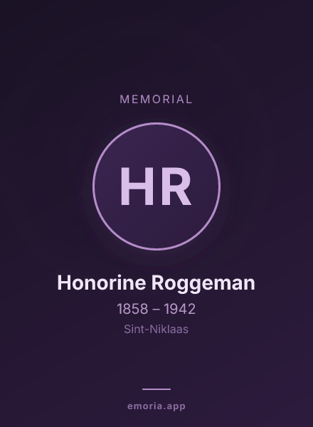 Memorial portrait of Honorine Roggeman