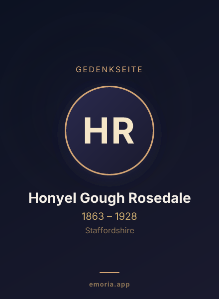 Gedenkportrait von Honyel Gough Rosedale