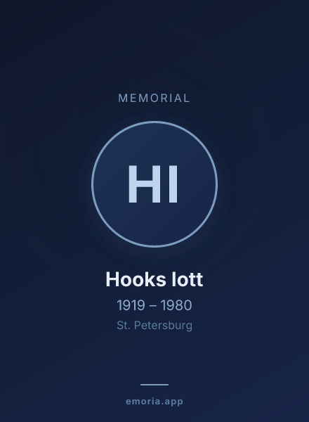 Memorial portrait of Hooks Iott