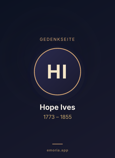 Gedenkportrait von Hope Ives