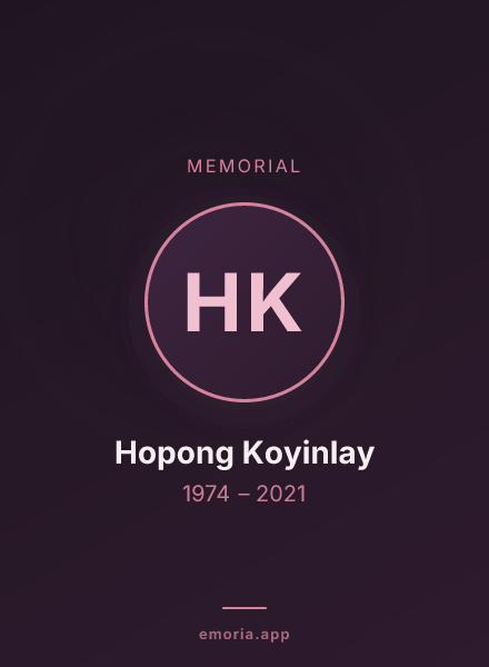 Memorial portrait of Hopong Koyinlay
