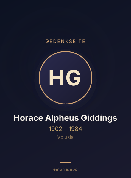 Gedenkportrait von Horace Alpheus Giddings