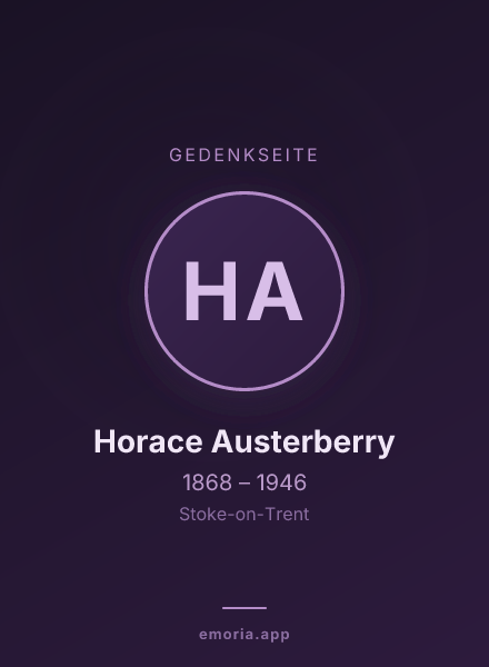 Gedenkportrait von Horace Austerberry