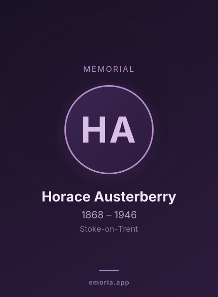Memorial portrait of Horace Austerberry