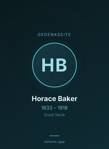 Gedenkportrait von Horace Baker