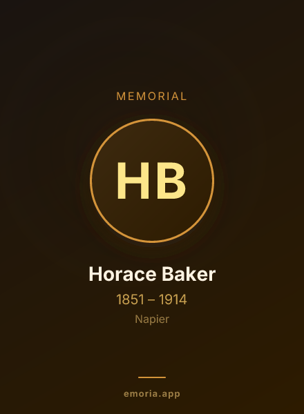 Memorial portrait of Horace Baker