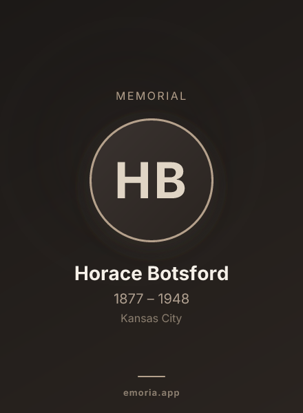 Memorial portrait of Horace Botsford
