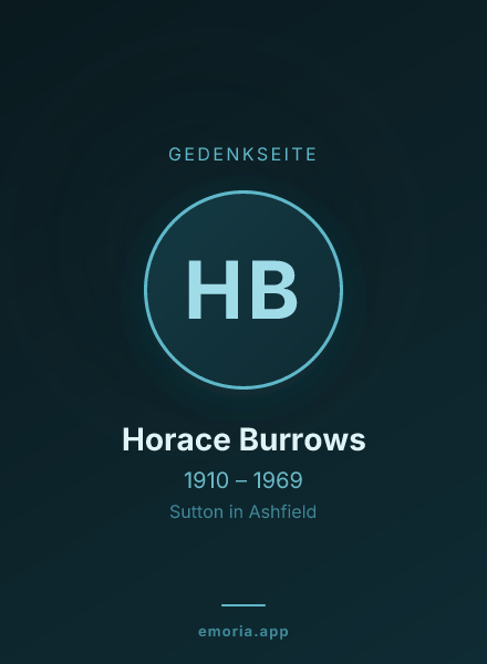 Gedenkportrait von Horace Burrows