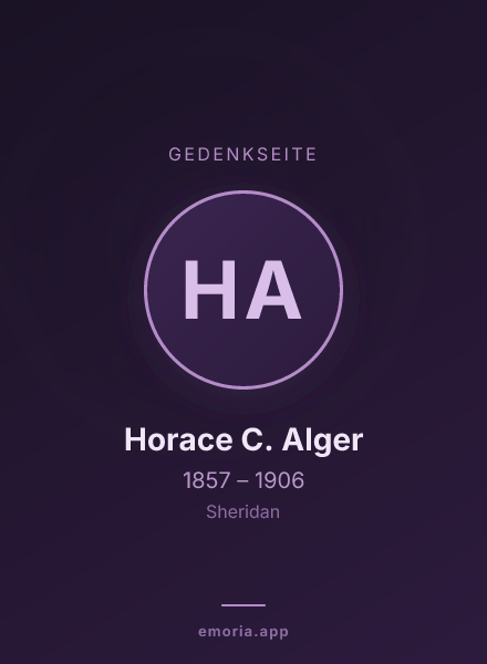 Gedenkportrait von Horace C. Alger