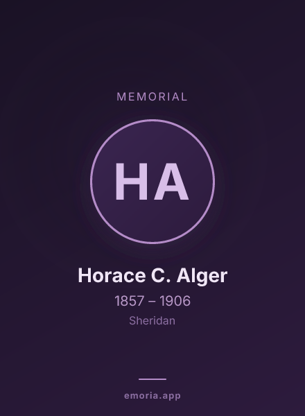 Memorial portrait of Horace C. Alger