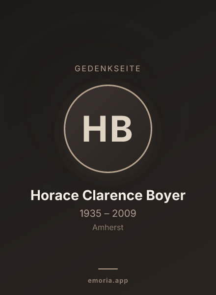 Gedenkportrait von Horace Clarence Boyer