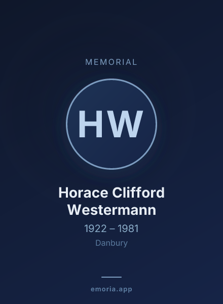 Memorial portrait of Horace Clifford Westermann