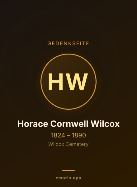 Gedenkportrait von Horace Cornwell Wilcox