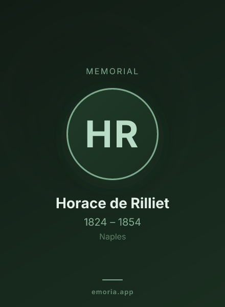 Memorial portrait of Horace de Rilliet