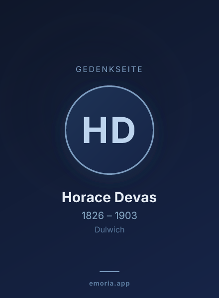 Gedenkportrait von Horace Devas