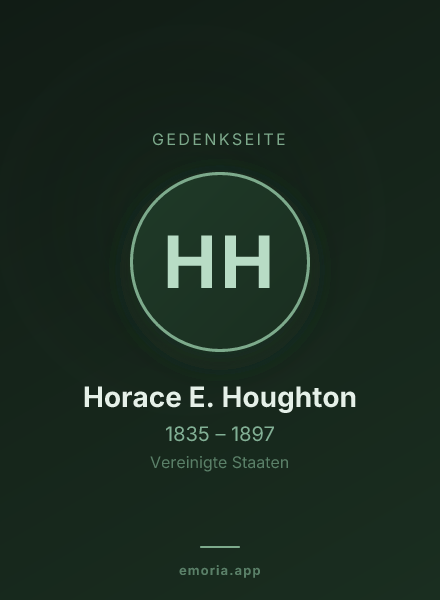 Gedenkportrait von Horace E. Houghton