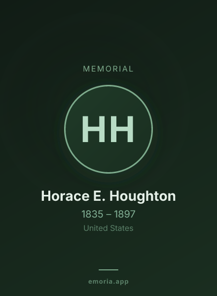 Memorial portrait of Horace E. Houghton