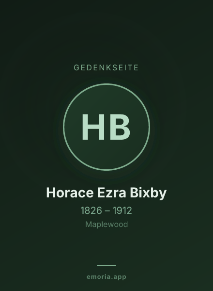 Gedenkportrait von Horace Ezra Bixby