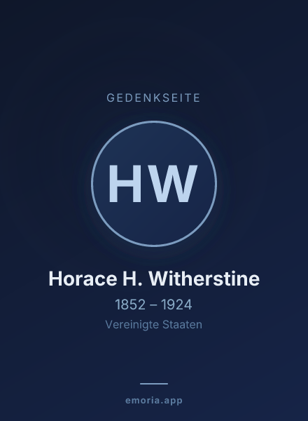 Gedenkportrait von Horace H. Witherstine