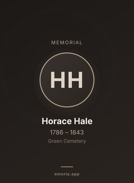 Memorial portrait of Horace Hale