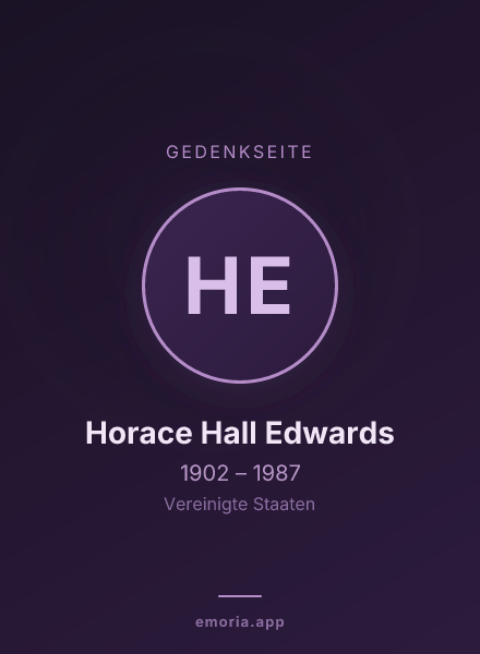 Gedenkportrait von Horace Hall Edwards