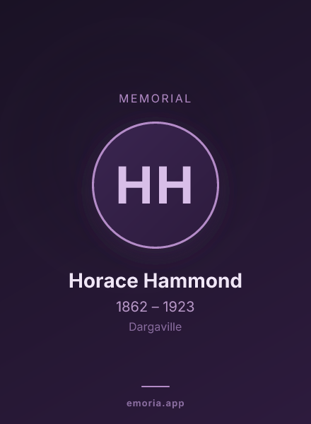 Memorial portrait of Horace Hammond