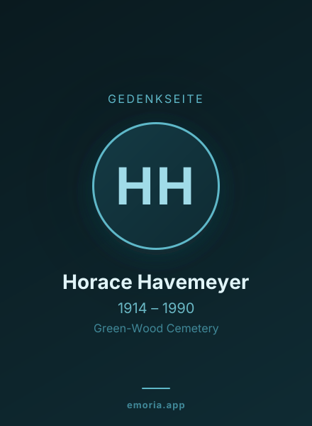 Gedenkportrait von Horace Havemeyer