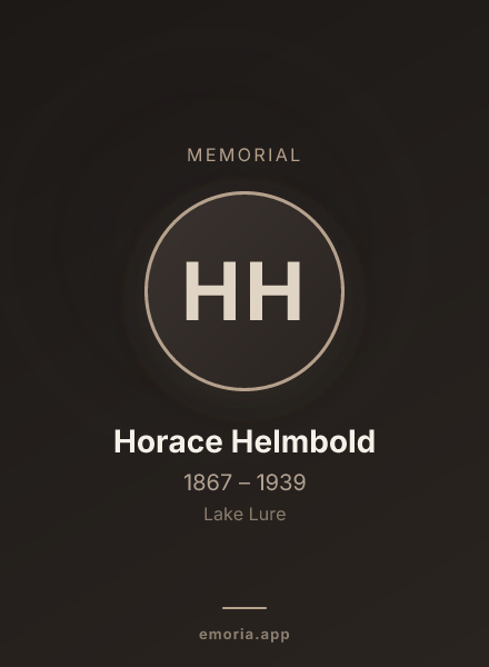 Memorial portrait of Horace Helmbold