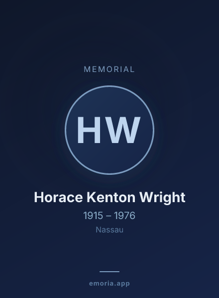Memorial portrait of Horace Kenton Wright