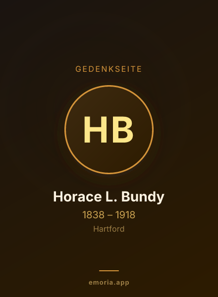 Gedenkportrait von Horace L. Bundy