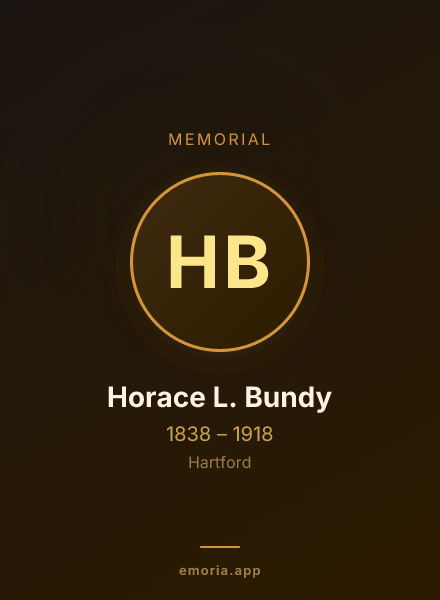 Memorial portrait of Horace L. Bundy