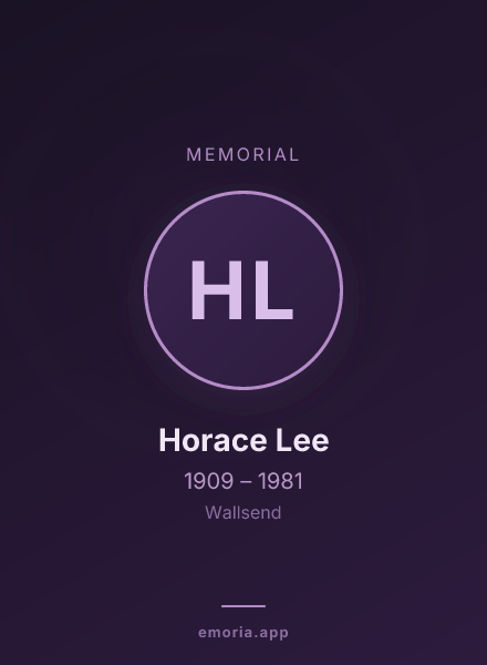 Memorial portrait of Horace Lee