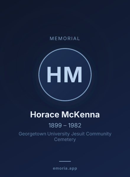Memorial portrait of Horace McKenna