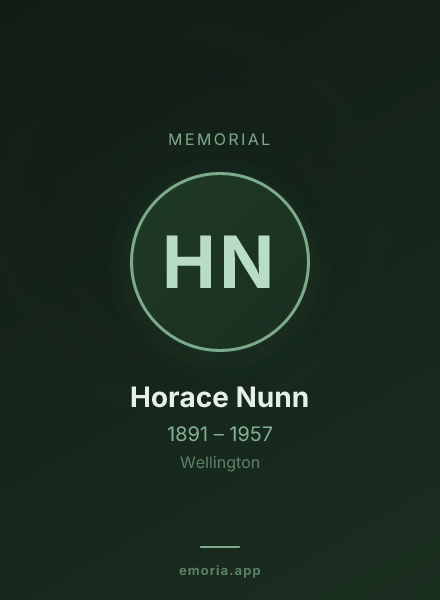 Memorial portrait of Horace Nunn