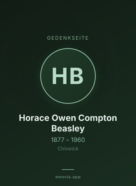 Gedenkportrait von Horace Owen Compton Beasley