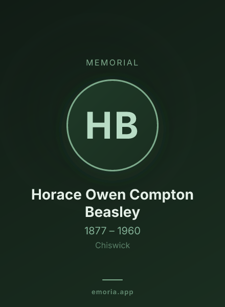 Memorial portrait of Horace Owen Compton Beasley
