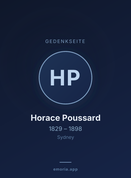 Gedenkportrait von Horace Poussard