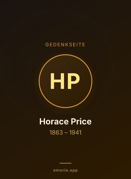 Gedenkportrait von Horace Price
